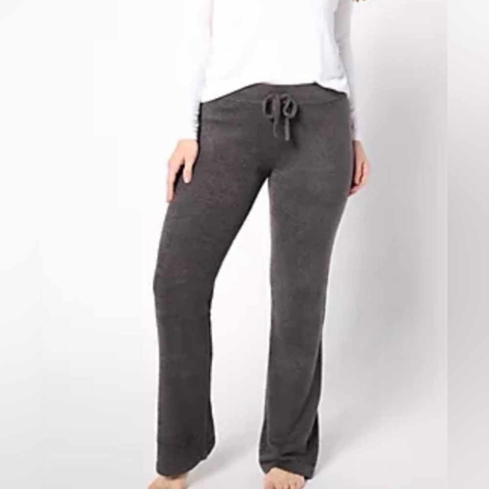 Barefoot Dreams Cozychic Ultra Lite Knit Size Small Gray Wide Leg Lounge Stretch